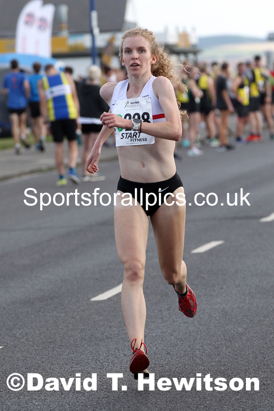 Senior womens 4 stage relay, 2021 Northern 6 and 4 Stage and Young Athletes Road Relays, Redcar. Photo: David T. Hewitson/Sports for All Pics